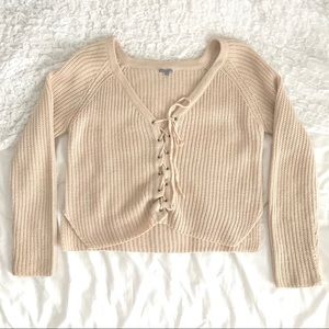 Knit cropped sweater